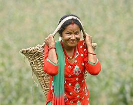 Chandra Kala Thapa, one of many smallholder women farmers from Ranichuri village in Sindhuli district in Nepal. Photo: UN Women / Narendra Shrestha. 
