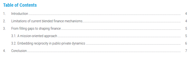 Table of Contents